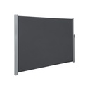 SONGMICS 200 x 400 cm (H x L), auvent latéral pour balcon et terrasse, protection de la vie privée, pare-soleil, store latéral, gris fumé GSA204G01