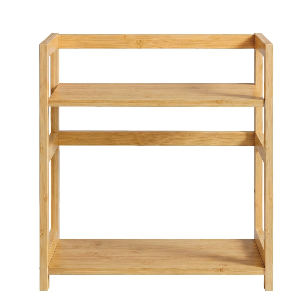[OFS046Y101] SONGMICS Spice Rack, 2-Tier Countertop Storage Shelf, Desktop Organiser with Bamboo Frame, for Kitchen, Dining Room, Office, Natural Beige OFS046Y101