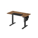 SONGMICS Bureau électrique réglable en hauteur, 60 x 120 x (72-120) cm, entièrement réglable, plaque épissée, fonction mémoire sur 4 hauteurs, marron vintage/noir LSD015X01