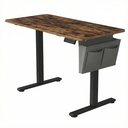 Bureau debout électrique, réglable en hauteur, 120,1 x 60,1 cm, 4 hauteurs de mémoire, pour bureau à domicile, marron rustique