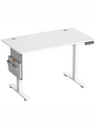 VASAGLE Bureau électrique réglable en hauteur, 100 x 60 cm, fonction mémoire, 4 hauteurs, port USB-C, blanc nuage LSD130WZ01