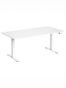 VASAGLE Bureau électrique réglable en hauteur, 160 x 80 cm, port USB-C, blanc mat LSD146WZ02