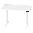 VASAGLE Bureau électrique réglable en hauteur, 100 x 60 cm, blanc nuage LSD310WZ03