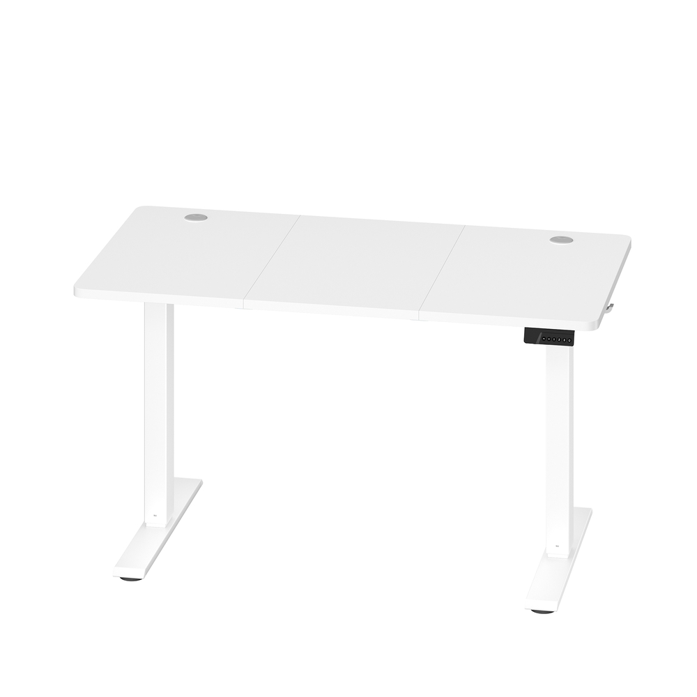VASAGLE Bureau électrique réglable en hauteur, 120 x 60 cm, blanc nuage LSD312WZ03