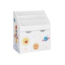 SONGMICS Toy Organiser, Children’s Bookshelf with 3 Shelves, Removable Storage Box with Wheels, Multipurpose, for Children's Room and Playroom, White GKR41WT