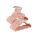SONGMICS Cintres Bébé, Lot de 50 Cintres Enfant en Velours avec Crochets Or Rose, Cintres Enfant Antidérapants pour Vêtements dans Placard, Manteaux Bébé ou Enfant, Rose Clair CRF027P01