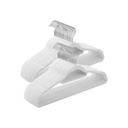 SONGMICS Cintres en Velours, Paquet de 50, Cintres Antidérapants, Épaisseur 0,6 cm, Gain de Place, Crochets Pivotants à 360°, Longueur 43,5 cm, pour Manteau, Veste, Chemise, Robe, Pantalon, Blanc CRF020W02