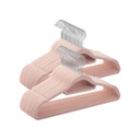 SONGMICS Velours, 50 Pièces, Cintres Antidérapants, Épaisseur 0,6 cm, Gain de Place, Crochets Pivotants à 360°, Longueur 43,5 cm, pour Manteau, Veste, Chemise, Robe, Pantalon, CRF50PK, Rose Clair, 43,5 x 0,6 x 22,5 cm