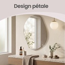 SONGMICS Miroir mural moderne, miroir asymétrique irrégulier, décoration murale décorative en forme de pétale, 60 x 45 cm, sans cadre, pour couloir, salle de bain, chambre à coucher, vanité LWM020BD01