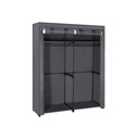SONGMICS Armoire, Armoire de Rangement pour Chambre à Coucher avec 2 Tringles à Vêtements, Armoire Portable en Tissu, Pliable, Portant à Vêtements, pour Placard, 43 x 140 x 174 cm, Gris RYG02GY