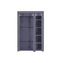 SONGMICS Armoire Portable, Placard Pliable, Organisateur de Rangement pour Vêtements avec Tringle de Suspension, Étagères, Housse en Tissu, pour Chambre, Vestiaire, 110 x 45 x 175 cm, Gris LSF007G