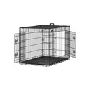 FEANDREA Caisse pour Chien, Pliable, 107 cm, 2 Portes, XL, Noir PPD42H