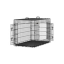 FEANDREA Caisse pour Chien, Pliable, Longueur 122 cm, 2 Portes, XXL, Noir PPD48H