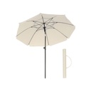 SONGMICS Parasol de plage 1,6 m, UPF 50+, protection solaire, auvent octogonal portable en polyester, baleines en fibre de verre, mécanisme d'inclinaison, sac de transport, pour plage, jardin, balcon, piscine, beige GPU60WTV1