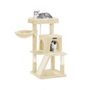 FEANDREA Arbre à Chat, Tour à Chat, Perchoir Élargi pour Grands Chats, Beige PCT51M