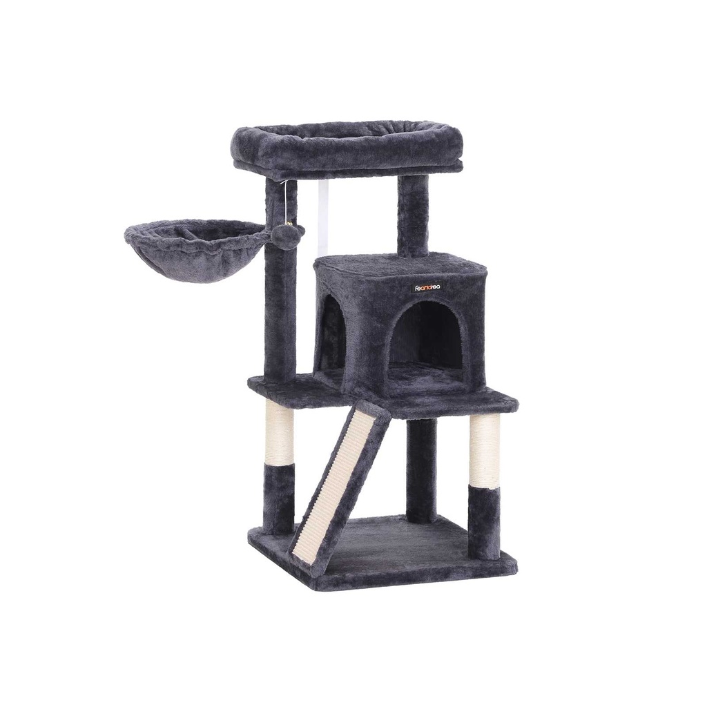 [PCT51G] FEANDREA Arbre à chat pour grands chats, tour à chat, perchoir élargi, gris fumé PCT51G