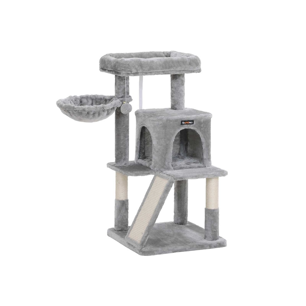 [PCT51W] FEANDREA Arbre à chat pour grands chats, tour à chat, perchoir élargi, gris clair PCT51W